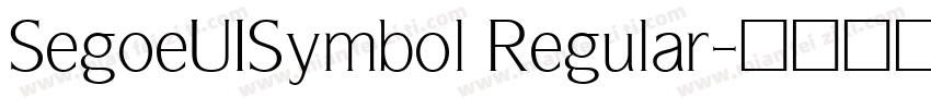 SegoeUISymbol Regular字体转换